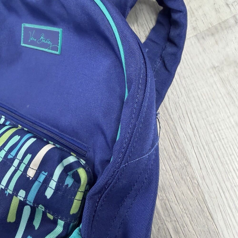 Vera Bradley Katalina Showers Blue Multicolored Medium Backpack School Retired - Picture 4 of 12